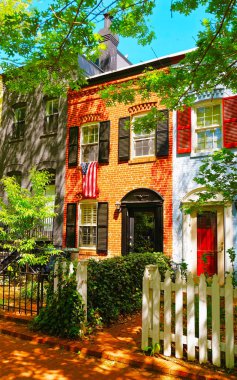 Washington DC 'nin sokaklarında parlak mimari