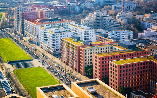 Современная архитектура жилых домов с видом на воздух Потсдамская площадь — стоковое фото
