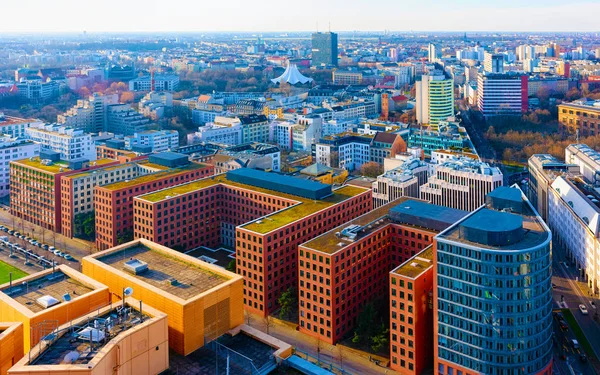 Вид с воздуха на современную архитектуру жилых домов Potsdamer Platz — стоковое фото