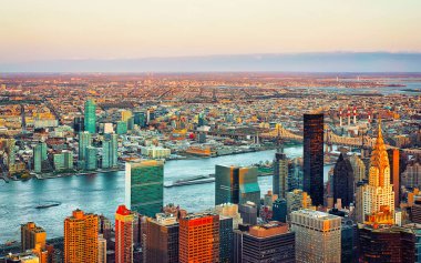 Midtown East Ny refleksinde hava görüntüsü