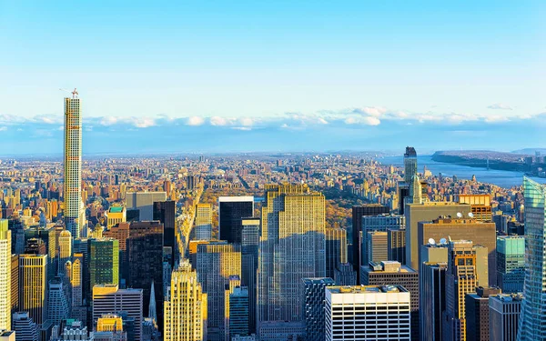 Veduta aerea di Midtown Manhattan NY reflex — Foto Stock