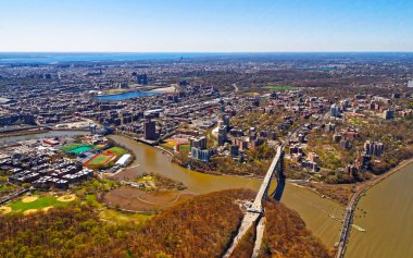 Brooklyn 'in Usa refleksindeki hava görüntüsü