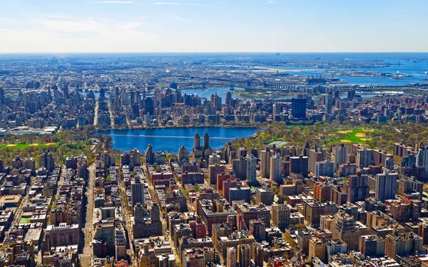 Вид с воздуха на рефлекс Манхэттена и Центрального парка — стоковое фото