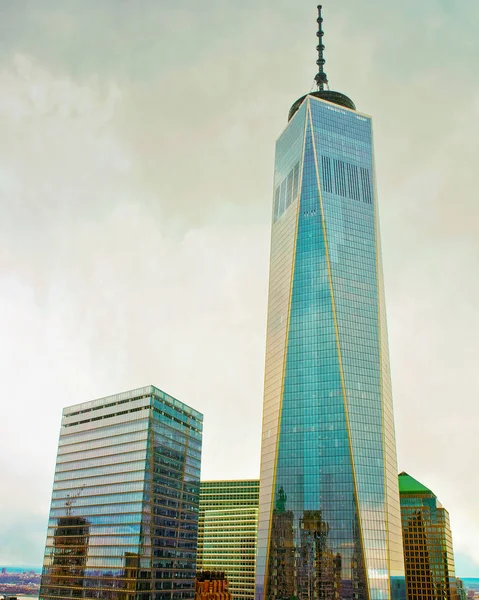 Centro de Comércio Mundial e Freedom Tower EUA reflexo — Fotografia de Stock
