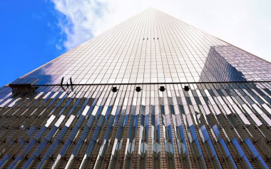 New York 'taki cam gökdelen manzaralı Usa refleksi