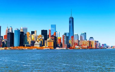 New York 'ta Aşağı Manhattan Usa refleksi