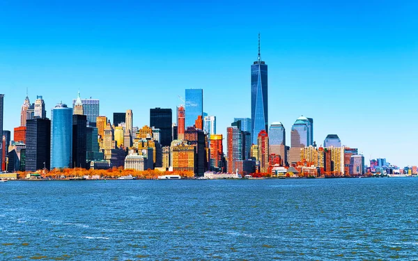 Dolny Manhattan w Nowym Jorku Odruch Usa — Zdjęcie stockowe