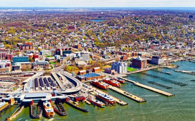 Usa refleksindeki Staten Island feribot terminali.