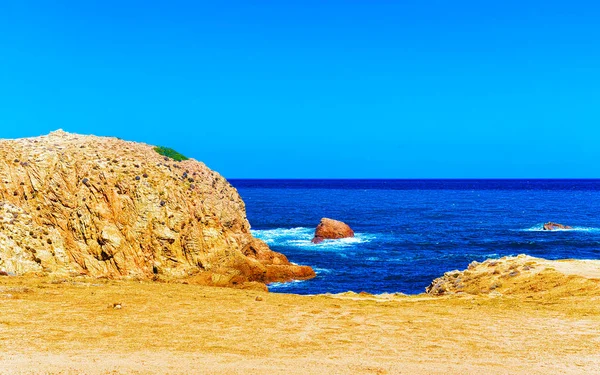 Küste von Capo Pecora Strand Mittelmeer Sardinen Reflex — Stockfoto