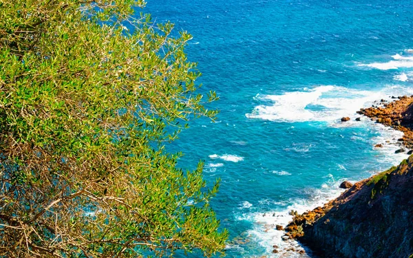 Порто Коралло и побережье Средиземного моря на рефлексе Кальяри — стоковое фото