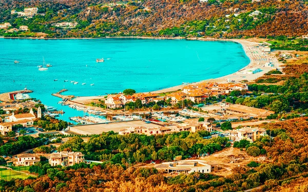 Porto Rotondo Golfo Aranci na Costa Esmeralda Sardenha Itália reflexo — Fotografia de Stock