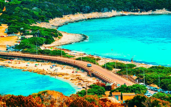 Beach at Capo Testa at Santa Teresa Gallura Sardinia Italy reflex — ストック写真