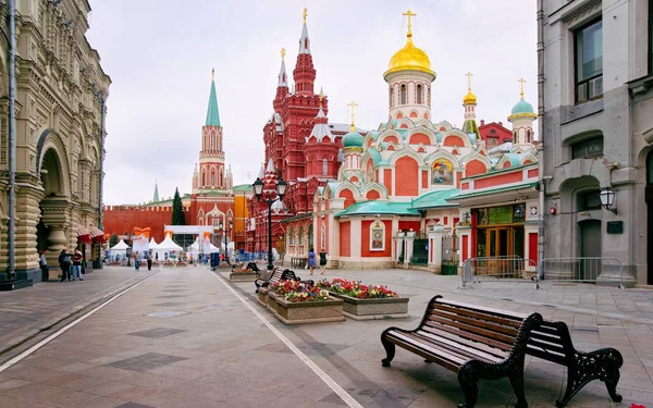 Kazan Cattedrale di Stato Museo Storico Piazza Rossa Cremlino Mosca — Foto Stock
