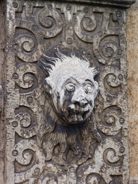 Taş Heykel Solothurn eski şehirde yüz