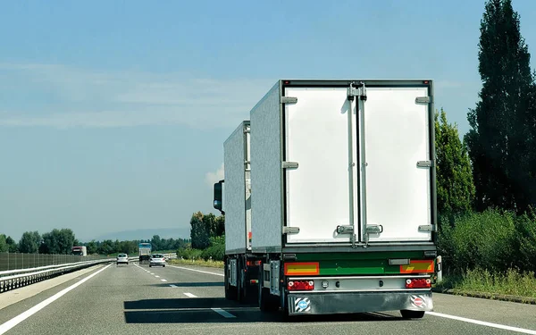 Truck on highway in Switzerland