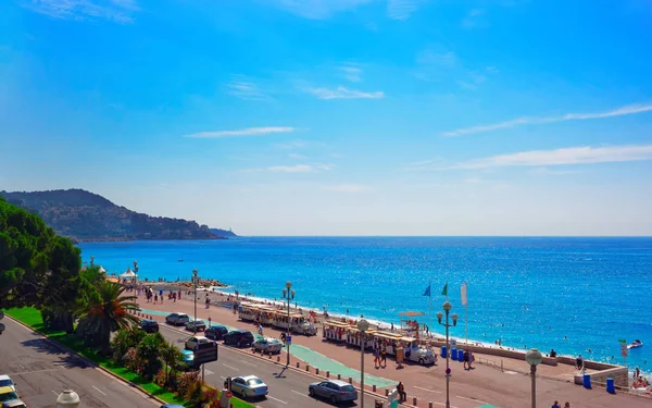 Promenade anglaise à Nice France été — Photo