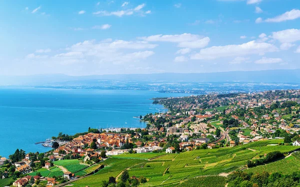 Lavaux Vineyard Terrazza percorso escursionistico Svizzera — Foto Stock