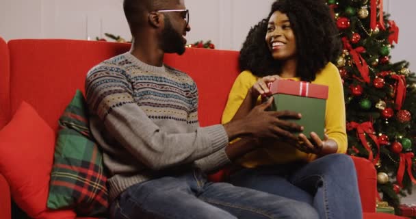 Africano americano coppia in amore — Video Stock