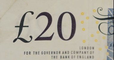 Makro Lirası banknot üzerinde 20 sayının. Kadar yakın GBP'dir.