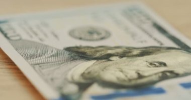 Benjamin Franklin portre dolarlık banknot üzerinde makro çekim. Yakın çekim