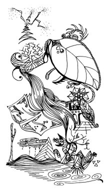 Doodle fantezi rüya