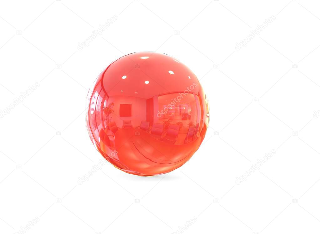 Red glass balls/ Nice fore presentation and commercial purposes 