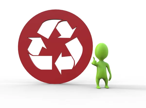Reciclagem Está Com Apresentação Humana Ecologia — Fotografia de Stock
