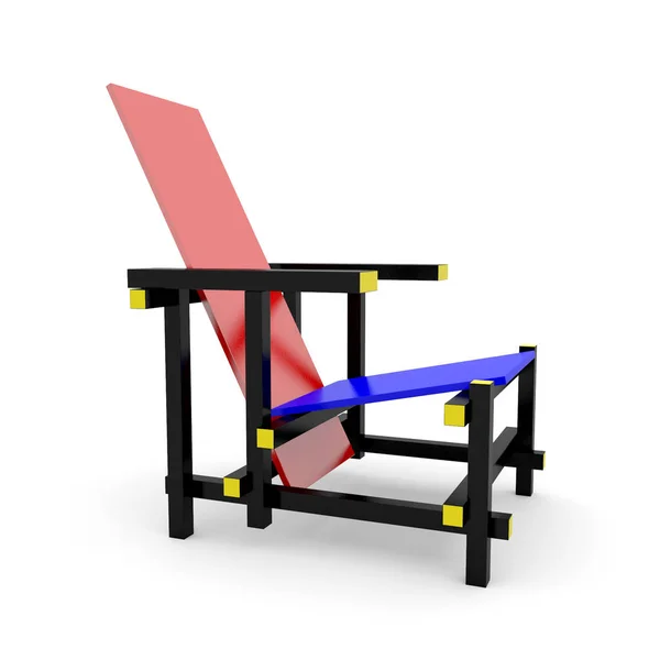 Chair Red Blue Architecture Design Chair — Stock Photo, Image