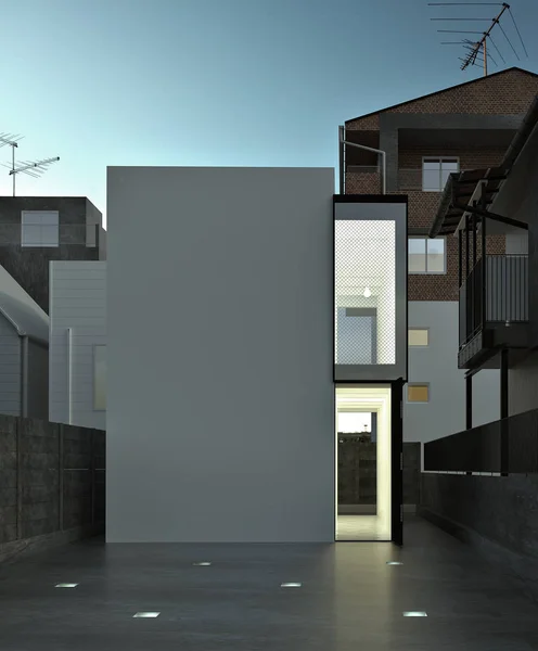 Ιαπωνία Ιαπωνία Σπίτι Minimal Σχεδιασμό Σπίτι — Φωτογραφία Αρχείου