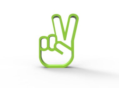 Yaşasın barış üzerinde beyaz izole / 3d işaret farklı amaçlar ve birkaç dakika için