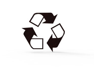 Sembolü beyaz izole / sunumlar ve pazarlama için iyi geri dönüşüm