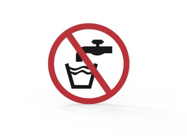 Yasak su işareti / yasak işareti 