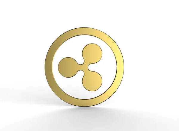 Ripple Coin Isolated White Good Presentation Marketing — Stock Photo, Image