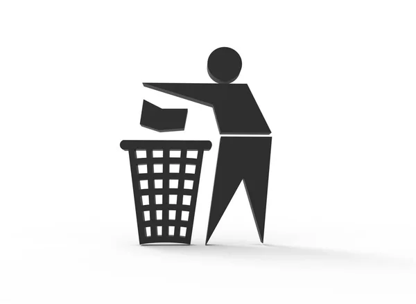 Recycling Symbol Isoliert Auf Weiß Gut Für Präsentationen Und Marketing — Stockfoto