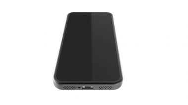 Akıllı telefon üzerinde beyaz izole / teknoloji tanıtım logo olmadan telefon 