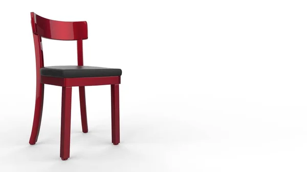 Beyaz Iyi Foo Sunumlar Tasarım Izole Kırmızı Cam Sandalye — Stok fotoğraf