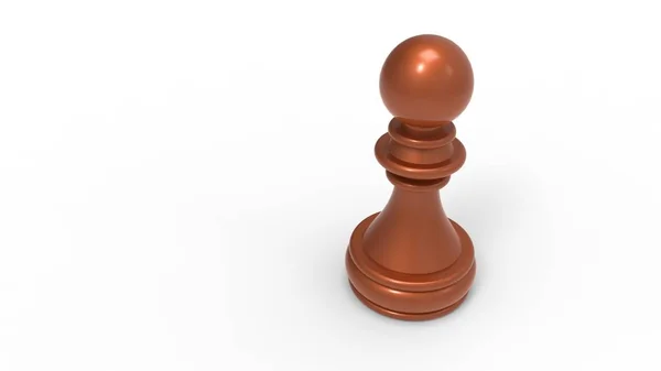 在白色背景下被孤立的国际象棋雕像 国际象棋演示的好方法 — 图库照片