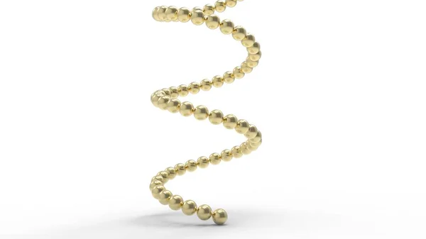 Goldene Kugelspirale Gut Für Präsentationen — Stockfoto