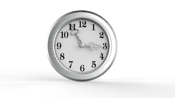 Clock Isolated White Represent Time Money Bussines — Stock Photo, Image