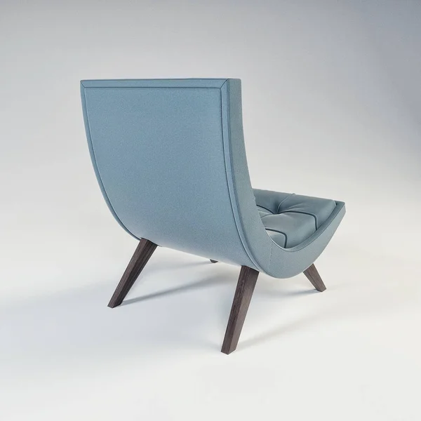 Fauteuil Ontwerp Blauw Meubilair Presentatie Ontwerp — Stockfoto