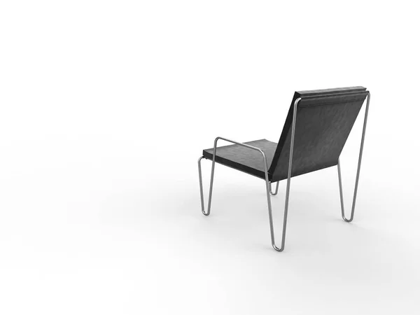 白で隔離赤い椅子 家具のプレゼンテーション — ストック写真