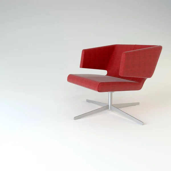 Lotusroter Stuhl Atelier Geeignet Für Möbelpräsentationen — Stockfoto