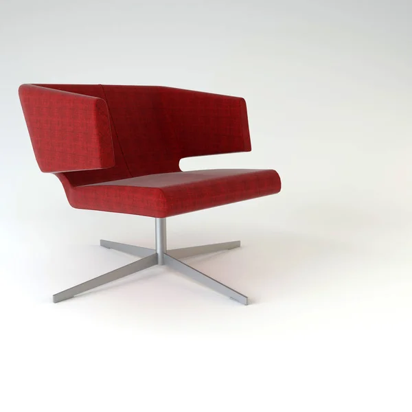 ロータスの赤い椅子スタジオ 家具のプレゼンテーションに適した — ストック写真