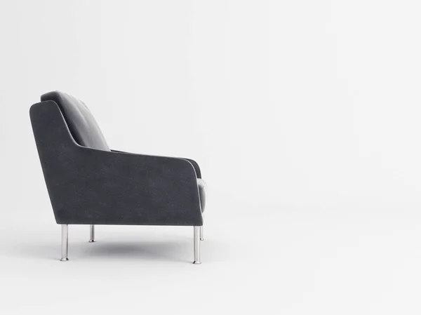 Zwarte Fauteuil Voor Presentaties Van Interieur Meubilair — Stockfoto