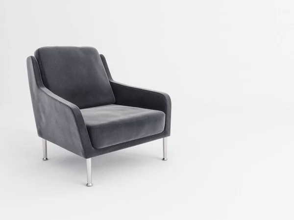 Zwarte Fauteuil Voor Presentaties Van Interieur Meubilair — Stockfoto