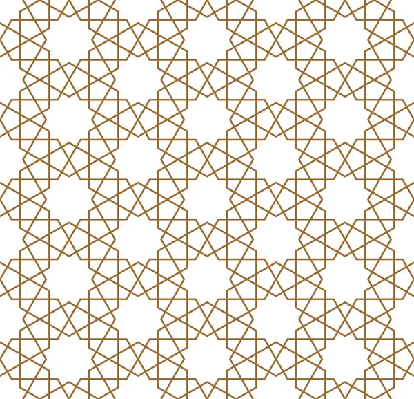 Арабический геометрический орнамент коричневого цвета. — стоковый вектор
