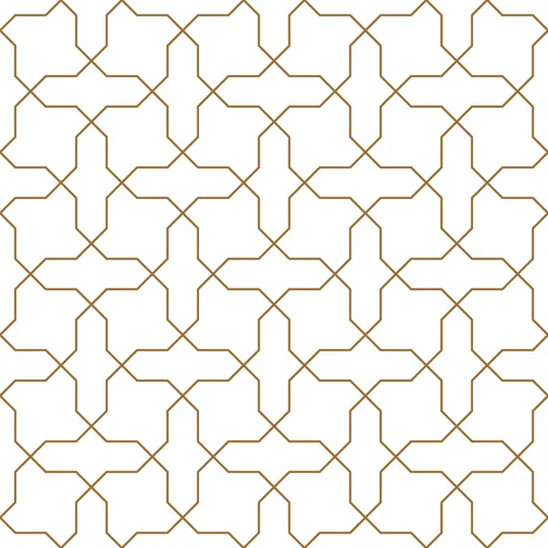 Ornement géométrique arabe sans couture de couleur marron. — Image vectorielle