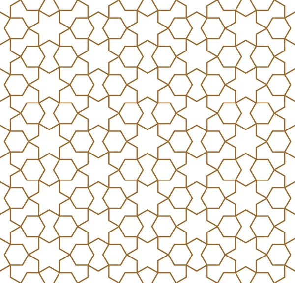 茶色のシームレスアラビア幾何学的な装飾. — ストックベクタ