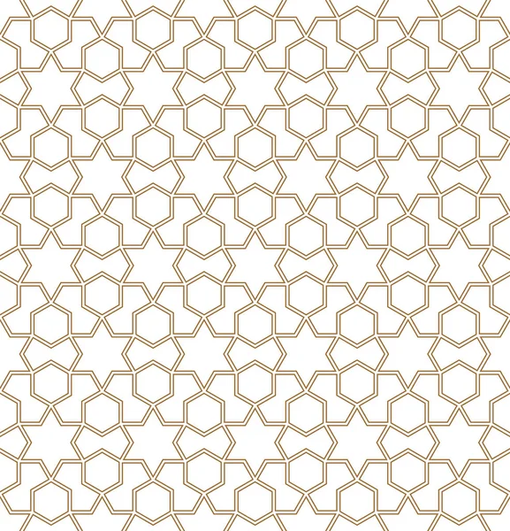 Nahtlose arabische geometrische Ornamente in brauner Farbe. — Stockvektor