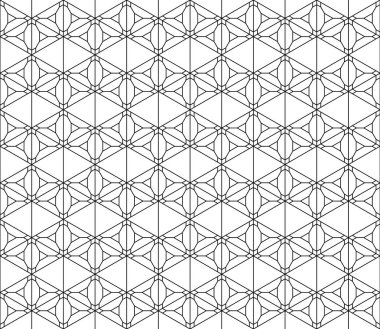 Seamless modeli Japon süs Kumiko dayalı